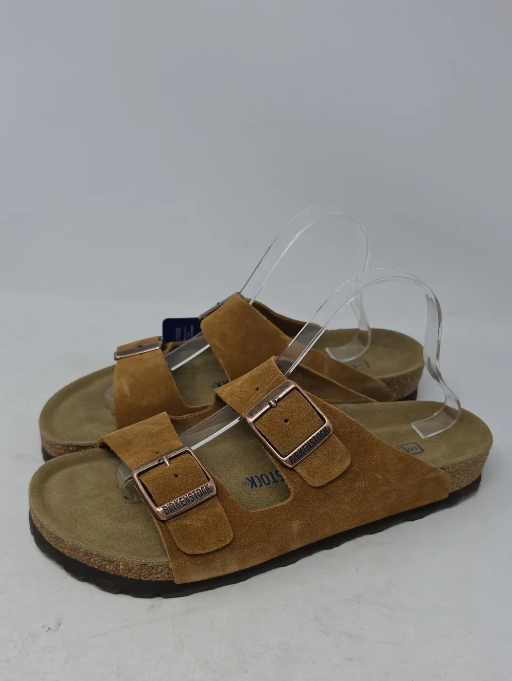 Birkenstock Arizona Soft Footbed Suede Leather Sandals - Mink Size 44=11